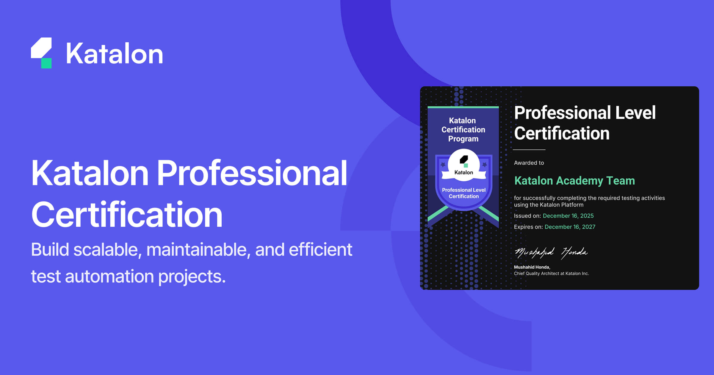 Katalon Professional Certification - Katalon Academy